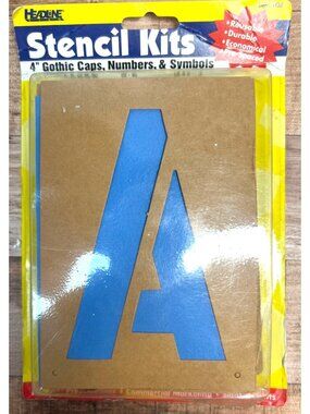 4" Gothic Stencil Kit Letters Numbers & Symbols Durable Reusable For Crafts Proj